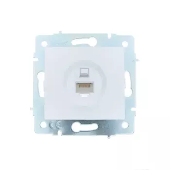 Розетка компьютерная встраиваемая Lezard Asti без заземления цвет белый