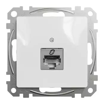 Розетка компьютерная встраиваемая Schneider Electric Sedna Design RJ45 cat 5E, цвет белый