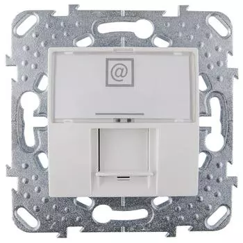 Розетка компьютерная встраиваемая Schneider Electric Unica RJ45 UTP cat 5e цвет белый