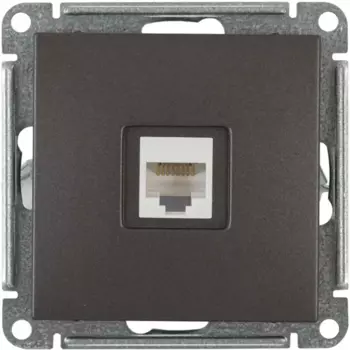 Розетка компьютерная встраиваемая Systeme Electric W59 Deco RJ45 UTP cat 5e цвет графит