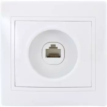 Розетка компьютерная встраиваемая Таймыр RJ45, цвет бежевый