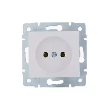 Розетка Lezard Karina без заземления цвет белый