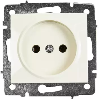 Розетка Lezard Karina без заземления цвет кремовый