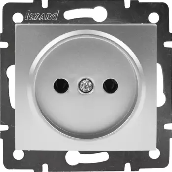 Розетка Lezard Karina без заземления цвет матовый серый