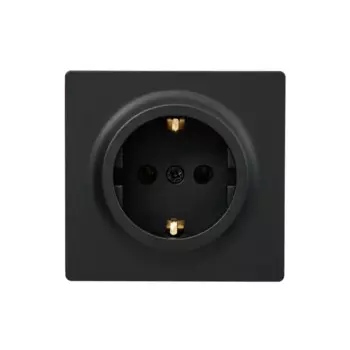 Розетка накладная Lezard Leto с заземлением цвет черный бархат