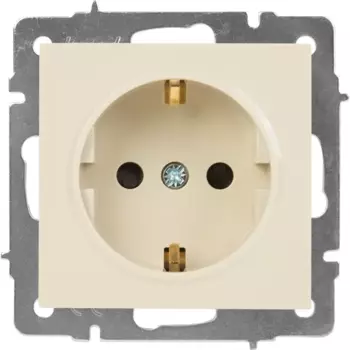 Розетка Lezard Vesna с защитой от детей цвет кремовый
