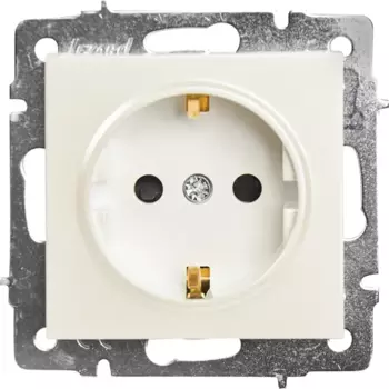 Розетка Lezard Vesna с защитой от детей цвет жемчужный белый перламутровый