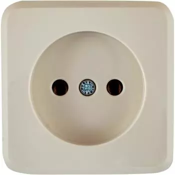 Розетка накладная Lexman First без заземления, цвет бежевый