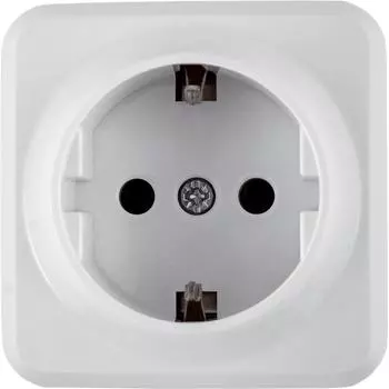 Розетка накладная Lexman First с заземлением, цвет белый