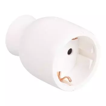 Розетка с заземлением Элиум 230 В цвет белый