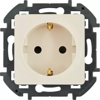 Розетка с заземлением - Lexman Lilian - без шторок 16А 250В винтовые зажимы - слоновая кость