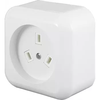 Розетка с заземлением РА32-002 250 В, цвет белый