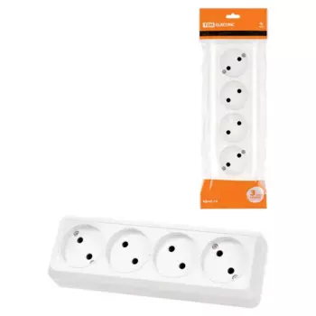 Розетка накладная TDM Electric без заземления цвет белый