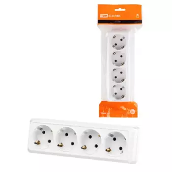 Розетка накладная TDM Electric с заземлением цвет белый