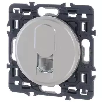 Розетка телефонная «Celiane» RJ11, цвет титан