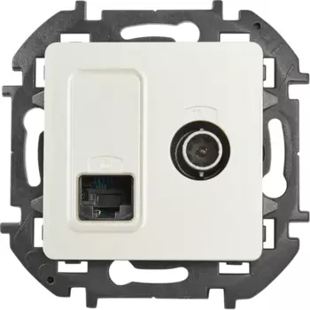 Розетка двойная TV+RJ45 категория 5e UTP - Lexman Lilian - жемчуг