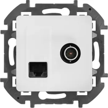 Розетка двойная TV+RJ45 категория 5e UTP - Lexman Lilian - белый