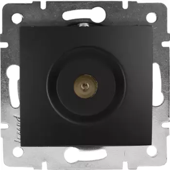 Розетка телевизионная оконечная Lezard Karina цвет черный бархат