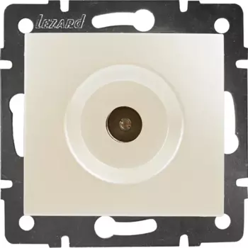 Розетка телевизионная оконечная Lezard Karina цвет жемчужный белый перламутровый