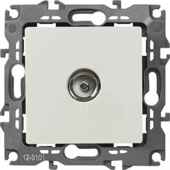 Розетка телевизионная встраиваемая Эра 12-3101-02 без заземлением цвет бежевый