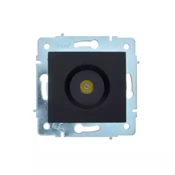 Розетка телевизионная встраиваемая Lezard Asti без заземления цвет черный бархат