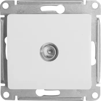 Розетка телевизионная встраиваемая Systeme Electric Glossa цвет молочный