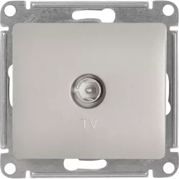 Розетка телевизионная встраиваемая Systeme Electric Glossa цвет платина