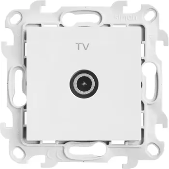 Розетка TV оконечная встраиваемый Simon 24 без заземления цвет белый