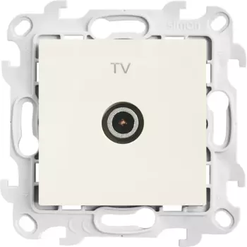 Розетка TV оконечная встраиваемый Simon 24 без заземления цвет слоновая кость