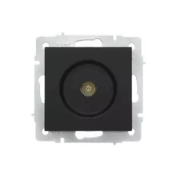 Розетка ТВ встраиваемая Lezard Vesna без заземления цвет черный бархат