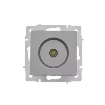 Розетка ТВ встраиваемая Lezard Vesna без заземления цвет платина