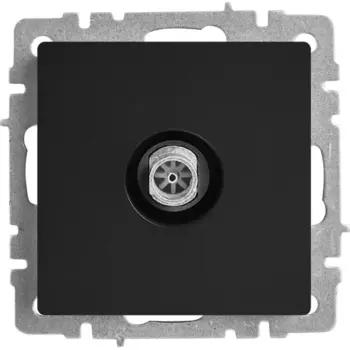 Розетка TV встраиваемая оконечная IEK Brite РТВ11-0-БрЧ цвет черный