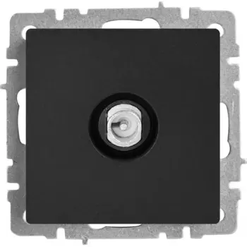 Розетка TV встраиваемая проходная IEK Brite РТВ10-0-БрЧ цвет черный