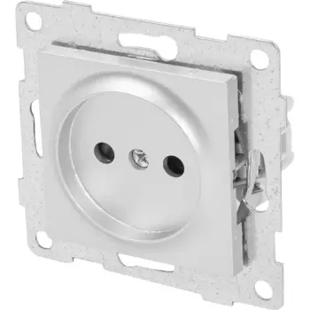 Розетка встраиваемая Gusi Electric без заземления с защитной шторкой цвет серебро