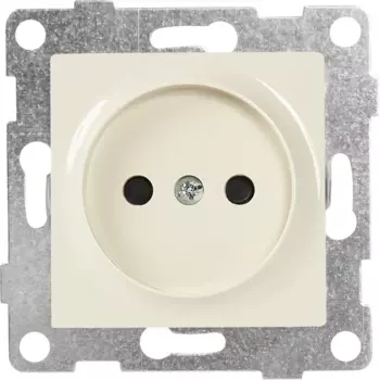 Розетка встраиваемая Gusi Electric без заземления с защитной шторкой цвет бежевый