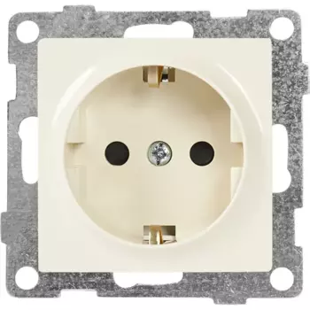 Розетка встраиваемая Gusi Electric с заземлением с защитной шторкой цвет бежевый