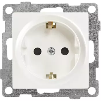 Розетка встраиваемая Gusi Electric с заземлением с защитной шторкой цвет жемчуг
