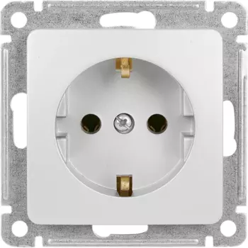Розетка встраиваемая Hegel Мастер с заземлением цвет серебро