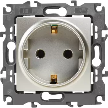 Розетка встраиваемая Эра 12-2101-04 с заземлением цвет бежевый