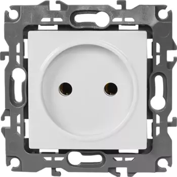 Розетка встраиваемая Эра 12-2105-01 без заземлением цвет белый