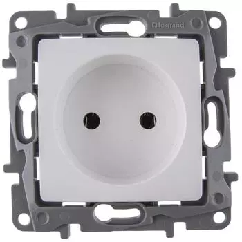 Розетка без заземления - Legrand Etika - без шторок 16А 250В винтовые зажимы - белый