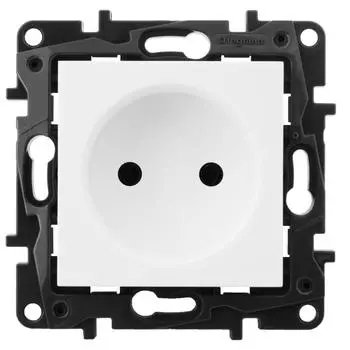 Розетка без заземления - Legrand Structura - без шторок 16А 250В винтовые зажимы - белый