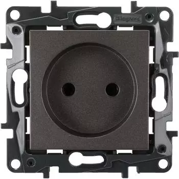 Розетка без заземления - Legrand Structura - без шторок 16А 250В винтовые зажимы - магнезиум