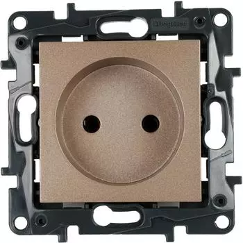 Розетка без заземления - Legrand Structura - без шторок 16А 250В винтовые зажимы - шампань