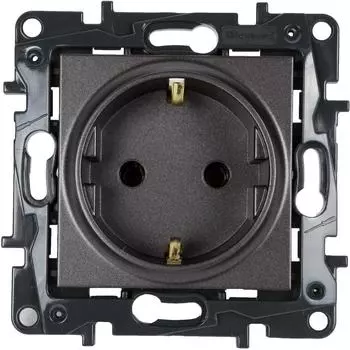 Розетка с заземлением - Legrand Structura - без шторок 16А 250В винтовые зажимы - магнезиум