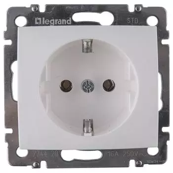 Розетка с заземлением - Legrand Valena - без шторок 16А 250В винтовые зажимы - белый