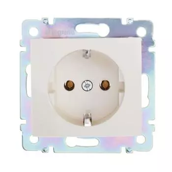 Розетка с заземлением - Legrand Valena - без шторок 16А 250В винтовые зажимы - слоновая кость