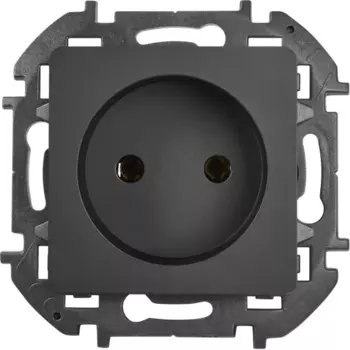 Розетка без заземления - Lexman Lilian - без шторок 16А 250В винтовые зажимы - антрацит