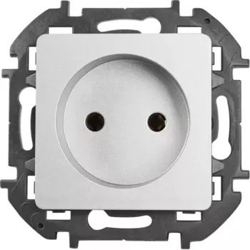 Розетка без заземления - Lexman Lilian - без шторок 16А 250В винтовые зажимы - алюминий