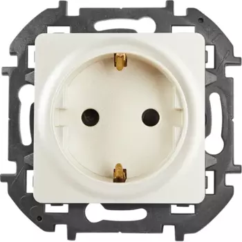 Розетка с заземлением - Lexman Lilian - без шторок 16А 250В винтовые зажимы - жемчуг